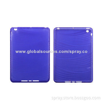 Clear Flexible TPU Cases for iPad Mini Weave Pattern on Surface and Various Colors Available